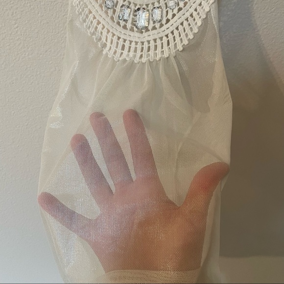 Free People Sheer Beaded Lace Top Lingerie - Picture 4 of 4